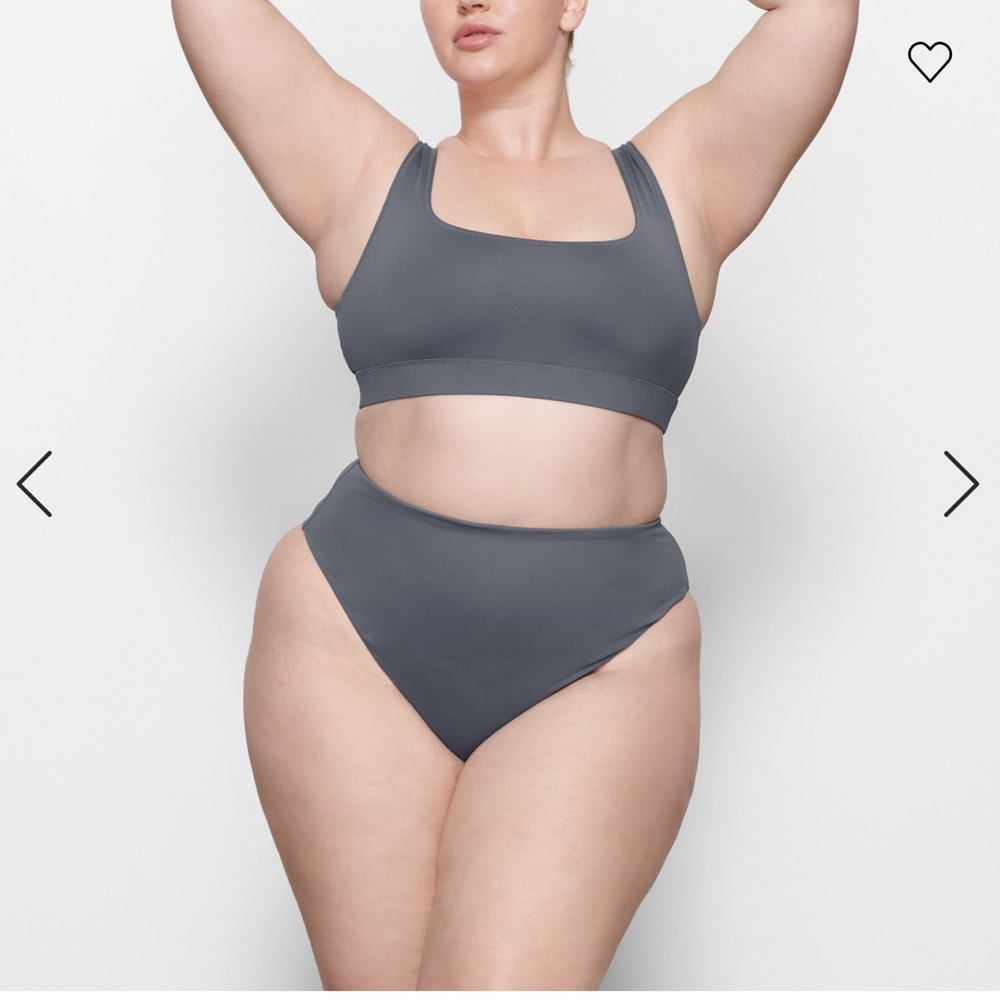 SKIMS BIKINI SET 2XL GUNMETAL-TWO PIECE